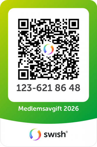 Swish QR-kod för medlemsavgift 20 kr, Swishnummer 123-621 86 48